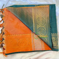 Sage Green Grey Chinnalampattu Saree-VS567