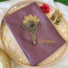 Violet with Pink Kora Muslin Saree-VS515