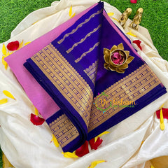 Lilac Korvai Handloom Silk Cotton Saree-VS336