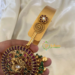 AD Stone Peacock Pendant Plain Hipbelt-Gold Green Bead -G6746