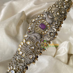 Premium Victorian Diamond Bridal Hipbelt -Purple-VV670