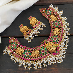 Lakshmi Jadau Kundan High Neck Choker-J713