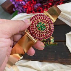 Premium AD Stone FLORAL Pendant Plain HipBelt -G2895