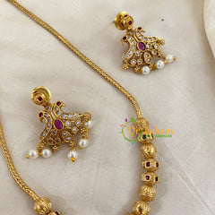 AD Stone Pendant Short neckpiece-G9047