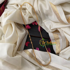 Traditional AD Stone Mogappu Chain-Hollow 3St-GRW-G4591