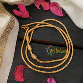Traditional AD Stone Mogappu Chain-Hollow 3St-W-G4592