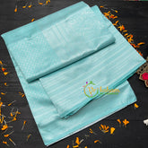 Light Blue Silver Zari Saree- Litchi Silk Saree -VS001