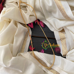 Traditional AD Stone Mogappu Chain-Hollow 3St-RedG4593