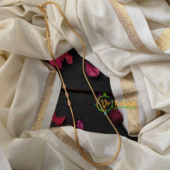 Traditional AD Stone Mogappu Chain-Hollow 3St-WRW-G4594