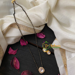 AD Stone Kundan Pendant Mangalsutra-Oblong -G4555