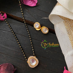 AD Stone Kundan Pendant Mangalsutra-Oblong -G4555