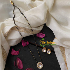 AD Stone Kundan Pendant Mangalsutra-round-G4556