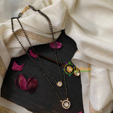 AD Stone Kundan Pendant Mangalsutra-Circle -G4558