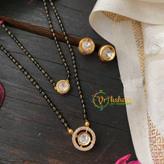AD Stone Kundan Pendant Mangalsutra-Circle -G4558
