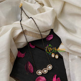 AD Stone Kundan Pendant Mangalsutra-Tri-G4562