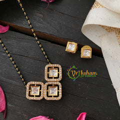 AD Stone Kundan Pendant Mangalsutra-Dice-G4563