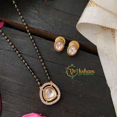 AD Stone Kundan Pendant Mangalsutra-Oblong 2-G4565