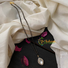 AD Stone Kundan Pendant Mangalsutra-Diamond-G4564