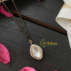 AD Stone Kundan Pendant Mangalsutra-Diamond-G4564