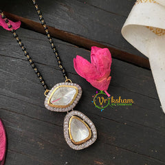 AD Stone Kundan Pendant Mangalsutra-Tear drop-G4566