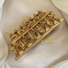 Gold Look Alike Temple Kumkum Box-Dasavathar -G9788