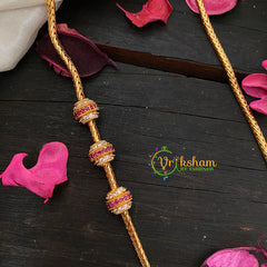 Traditional AD Stone Mogappu Chain-Round-WRW-G4617