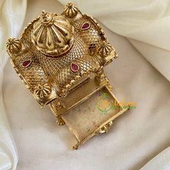 Gold Look Alike Temple Kumkum Box -G9787