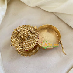 Gold Look Alike Temple Kumkum Box -Bal Krishna-G9786