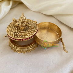 Gold Look Alike Temple Kumkum Box -Bal Krishna-G9786