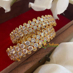 Premium AD Stone Bangles White -G8001
