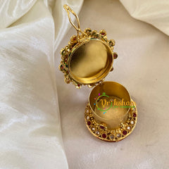 Gold Look Alike Temple Kumkum Box -Lakshmi-G9783