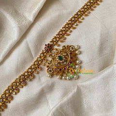 Gold Look Alike Thin Hip Chain with Pendant -G9103