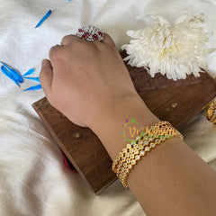 Premium AD Stone Bangles -White-G6804