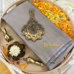 Grey Kuber Silk Saree -Kubera Pattu-VS395