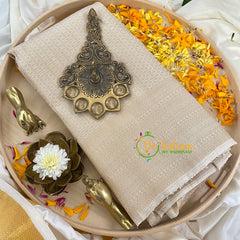 Beige Kuber Silk Saree -Kubera Pattu-VS397