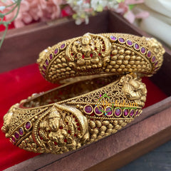 Premium Antique Temple Lakshmi Bangles-2956