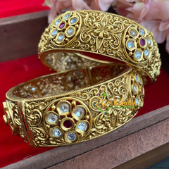 AD Stone Bangles-Screw Type-G2931