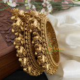 Antique Gold Temple Bangle-Screw Type-G2930