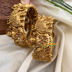 Lakshmi Temple Bangles-Elephants -Screw Type-G2937