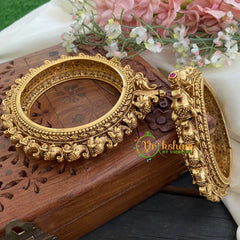 Antique Gold Temple Bangle-Screw Type-G2930