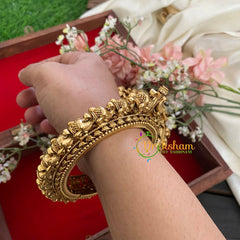 Antique Gold Temple Bangle-Screw Type-G2930