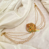 Temple Bun Billai with Side Chains -Lakshmi -G9224