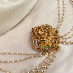 Temple Bun Billai with Side Chains -Lakshmi -G9224