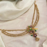 Premium Bun Billai with Side Chains -Jhumka-G9233