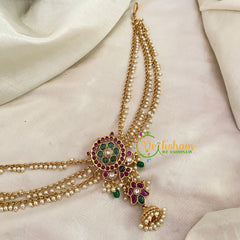 Premium Bun Billai with Side Chains -Jhumka-G9233