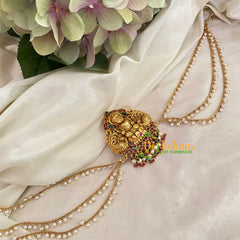 Temple Bun Billai with Side Chains -Lakshmi -G9221