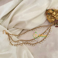 Temple Bun Billai with Side Chains -Lakshmi -G9221