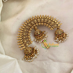 Premium Kemp Single Jada Billai -Bun Billai with Jhumkas -G9202