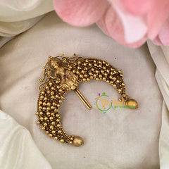 Premium Lakshmi Single Jada Billai -Temple Bun Billai -Cluster Gold Bead-G9220