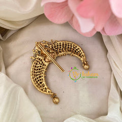 Premium Lakshmi Single Jada Billai -Temple Bun Billai -Cluster Gold Bead-G9220